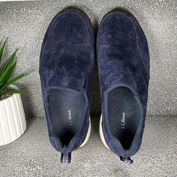 L.L. Bean Blue Suede Outdoor Hiking Sneakers Boots Shoes Size 7 - Picture 7 of 8